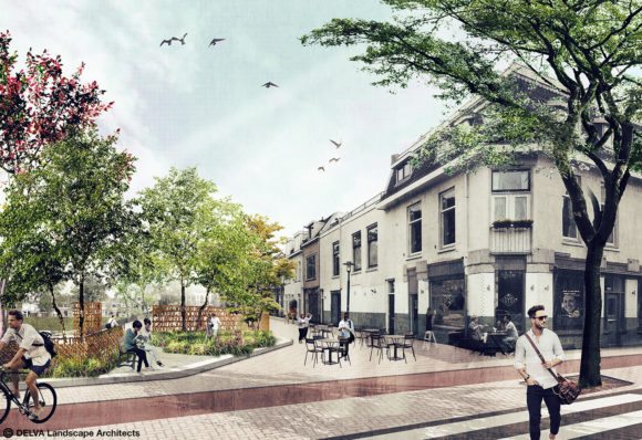 Klein Neude: Het plein als scharnierpunt tussen de levendige stadsstraat en de achterliggende woonwijken.