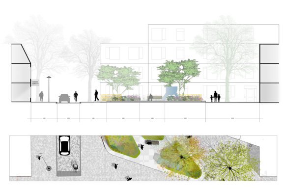 Ludgerusplein: Het ontwerp van het plein en het aanpassen van een stuk van de St-Ludgerusstraat sluit aan op de bestaande straten de wijk in en op de huidige positie van de ASW.