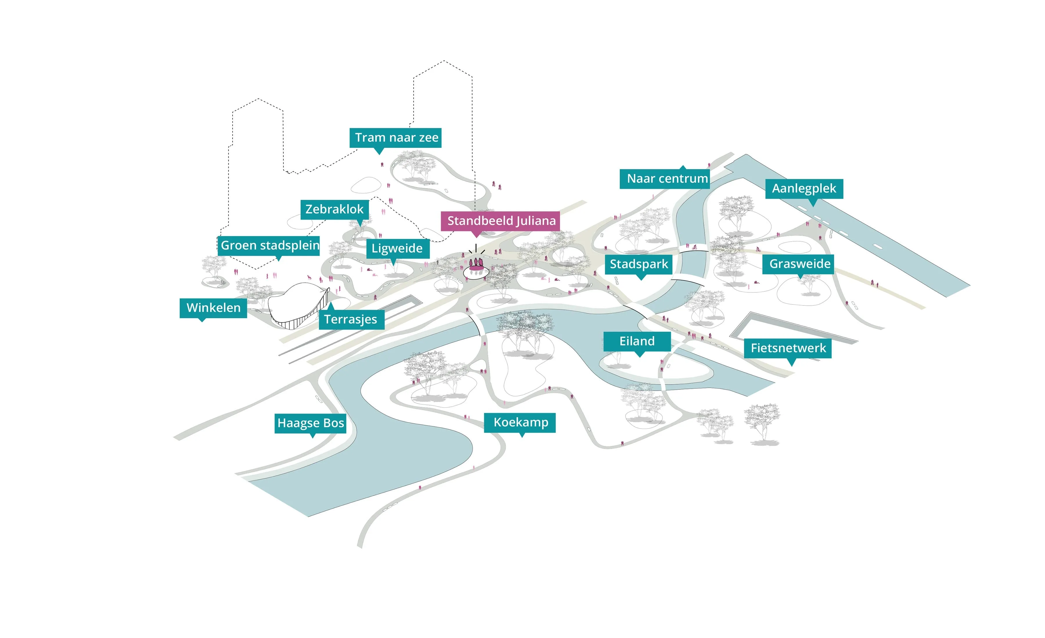 Programma om en nabij plein