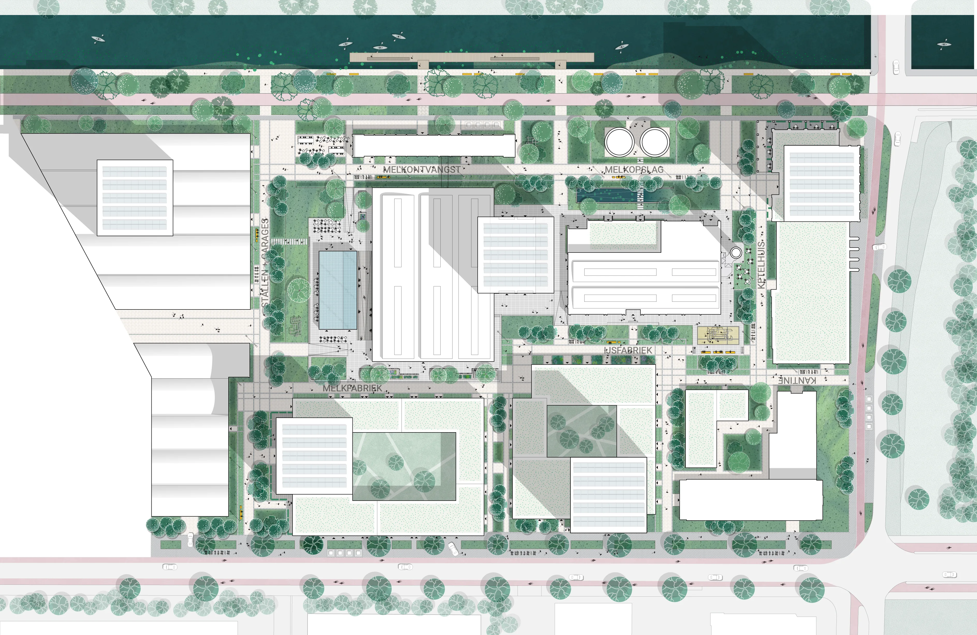 De Caai campina eindhoven delva steven amsterdam Landschaparchitectuur Landscape Architecture Urbanism stedenbouw openbare ruimte waterfront studioninedots bpd park hoogbouw